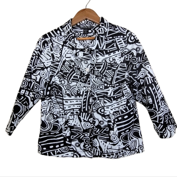 Mirror Image Abstract Art Women's Jacket/Blazer - Picture 2 of 10